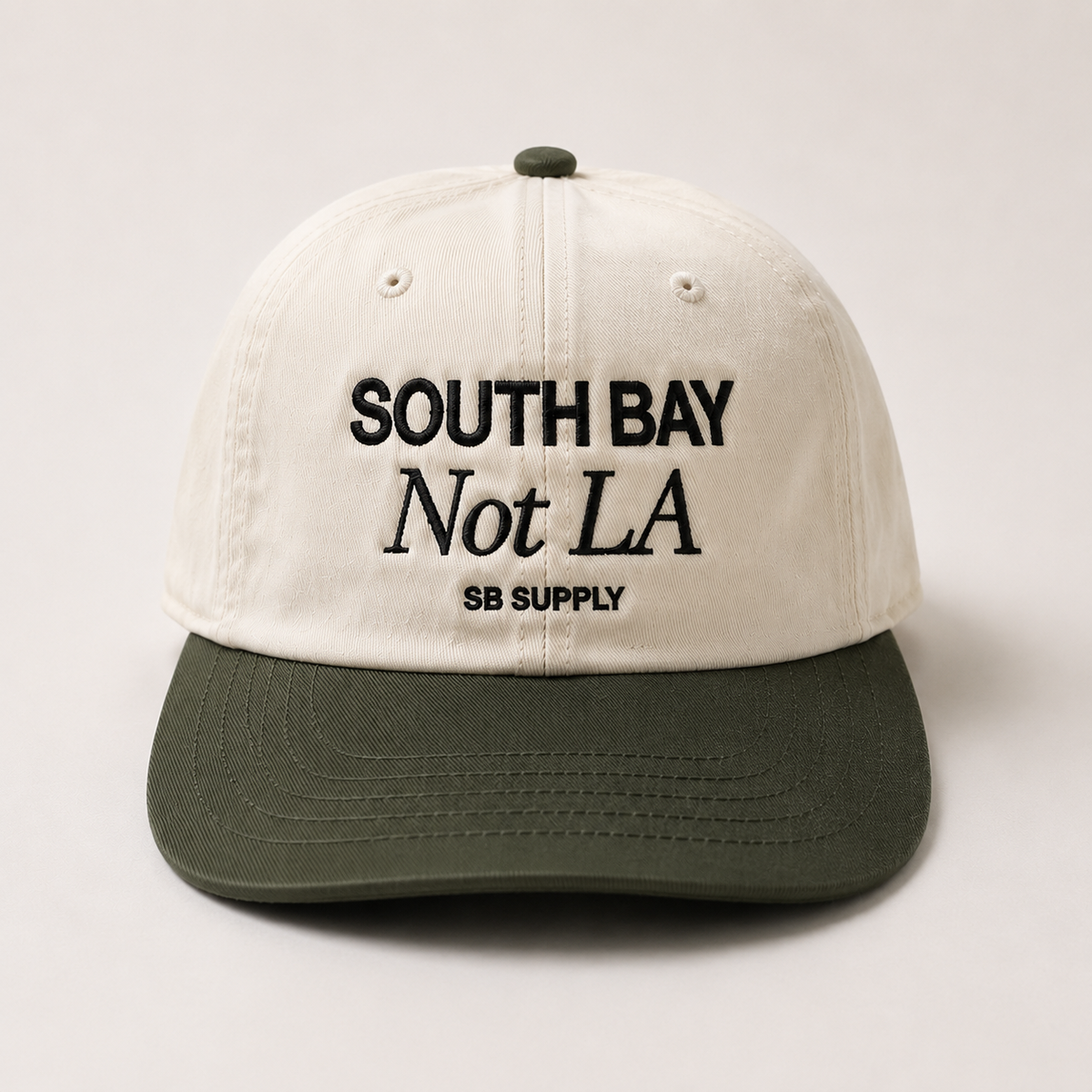 South Bay NOT LA Hat - Natural/Army
